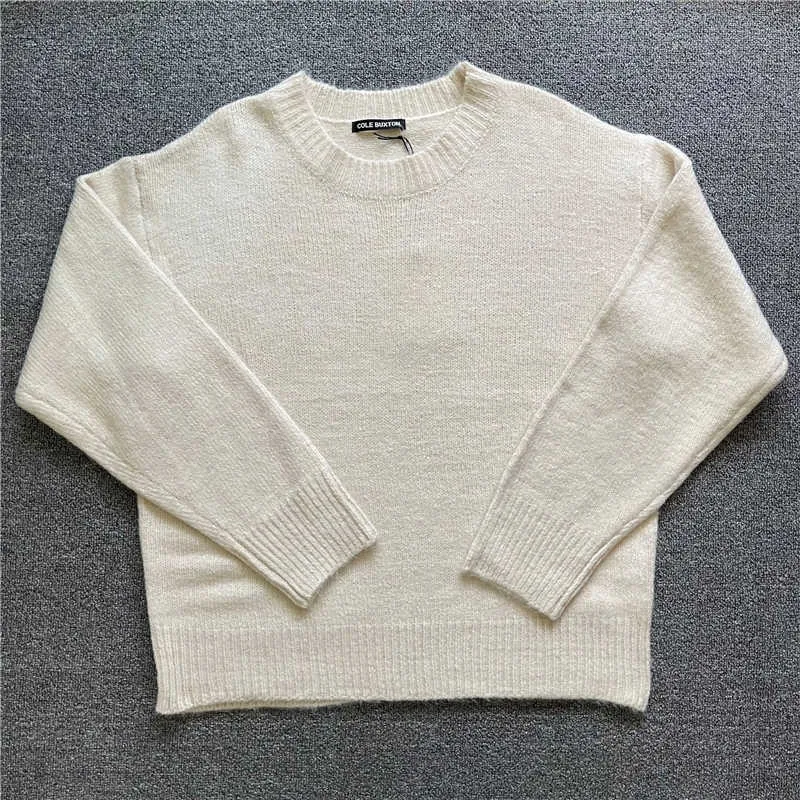 Cole Buxton Sweater Men Women Best Quality Solid Color Knit CB Cole Buxton Sweatshirts Slightly Oversized 0811