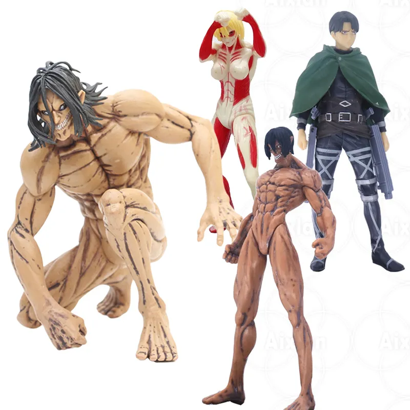 18 cm Ataque en Titan Figura Rival Ackerman Paquete de acción Ver Levi PVC Rivaille Colección Modelo Juguetes 220531