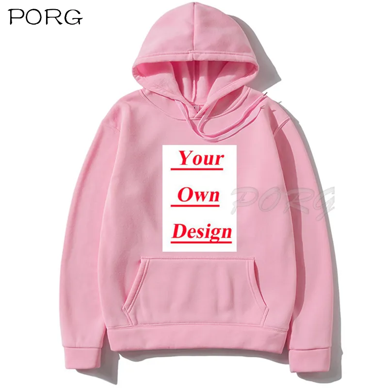 Personalizado Hoodies Preto Branco Rosa Vermelho Cinza Marinho Azul Hoodie Streetwear Inverno Mens Hoodies Unisex Hoodie Poliéster Próprio Padrão 220816