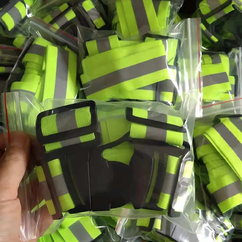 Safety Gear Reflective Vest Clothing High Visibility Day And Night Adjustable Elastic Strip Vest Jacket 