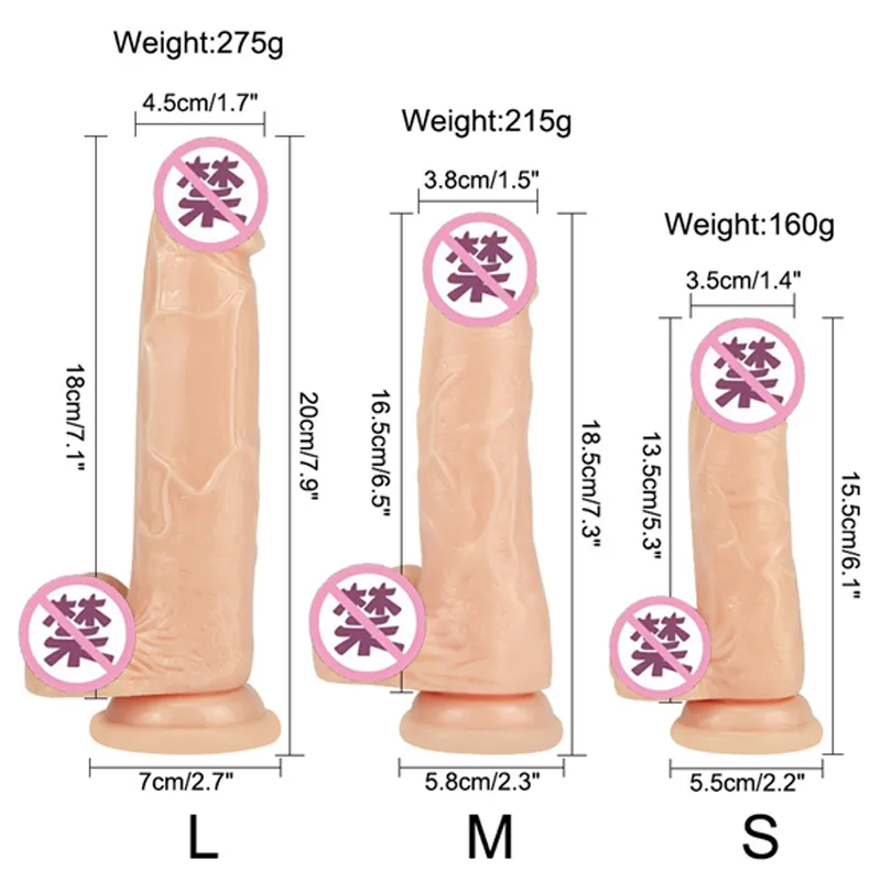 Gezondheid Privé meerdere maten nep-penis Goedkoop sexy speelgoed voor vrouwen Buttplug Anale riem op zuignap Enorme realistische dildo