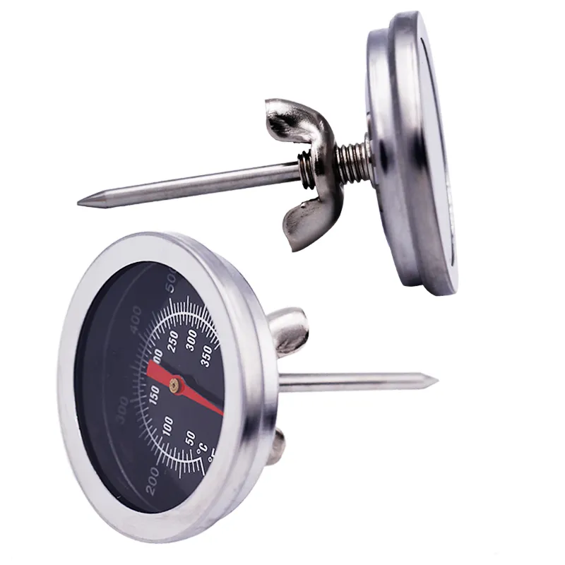 Energía de potencia alta calidad de acero inoxidable temperatura del medidor de medidor de puntero Termómetro para herramientas de cocina para horno de horno