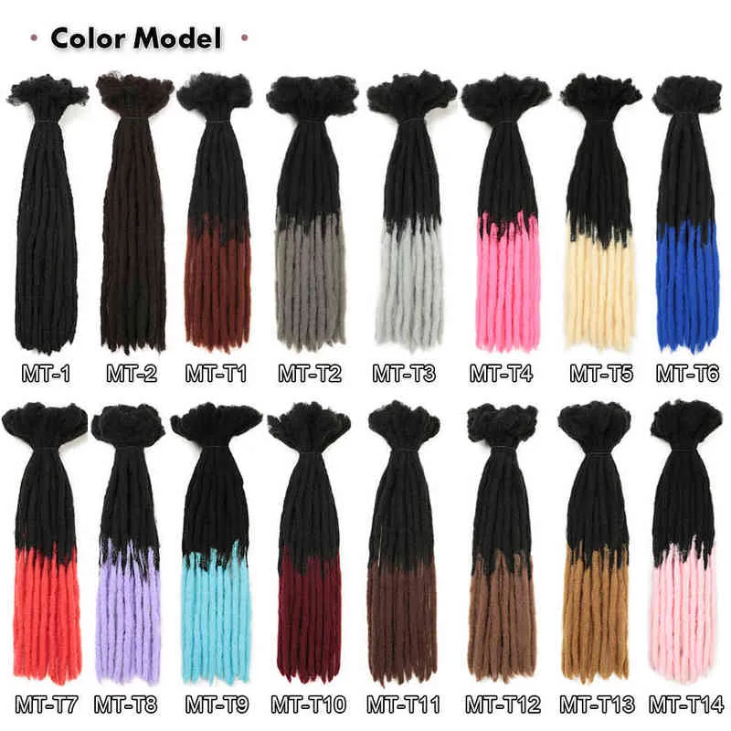 22 Inch Dreadlocks Crochet Braids Hair Synthetic Faux Locs For Men And Women Ombre Braiding Extensions Expo City 2206101902302