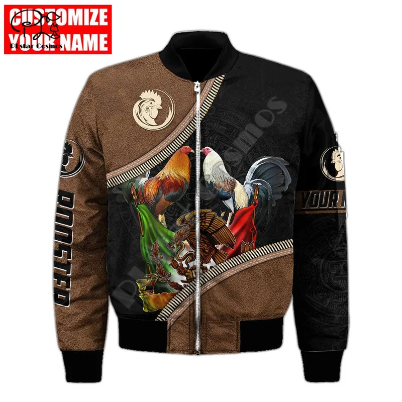 PLstar Cosmos Beautiful Rooster 3D Stampa Moda Uomo Bomber Hip Hop Unisex Casual Giacca a vento Drop R23 220706