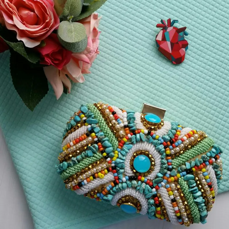 Vintage Colorful Beaded Stones bags (10)
