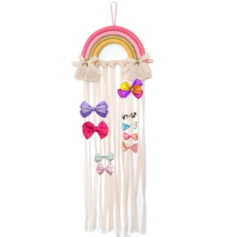 Корейский стиль Rainbow Hairpin держатель настенные висит для волос клип крепки аксессуары для хранения ремня органайзер вешалка девушка украшения комнаты o 220407