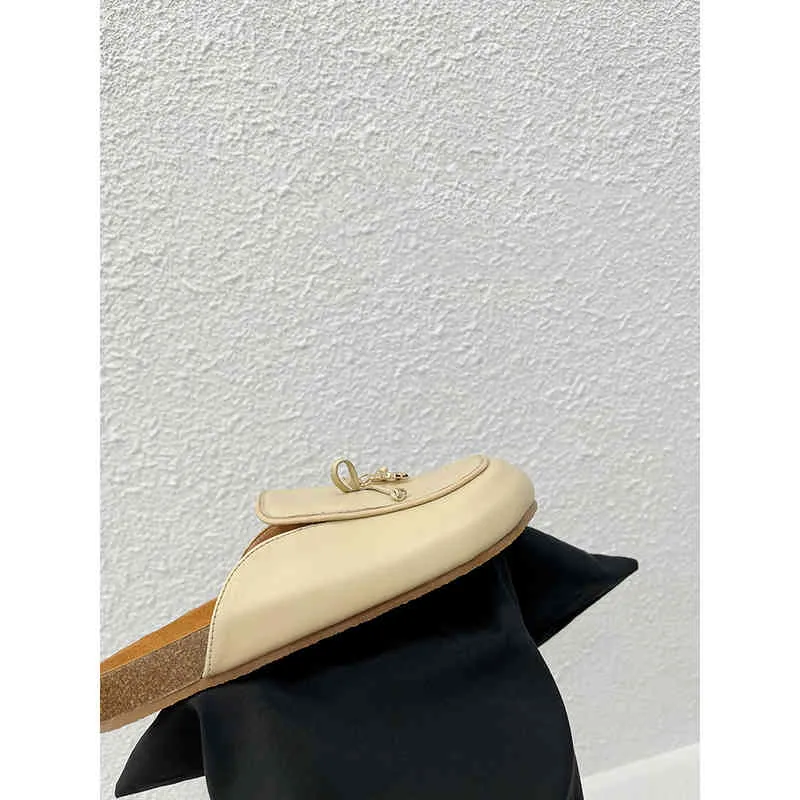 Zapatillas Baotou ropa de verano para mujer 2022 nuevas sandalias de cuero perezoso medio arrastre zapatos Muller planos Outlet_QUSH