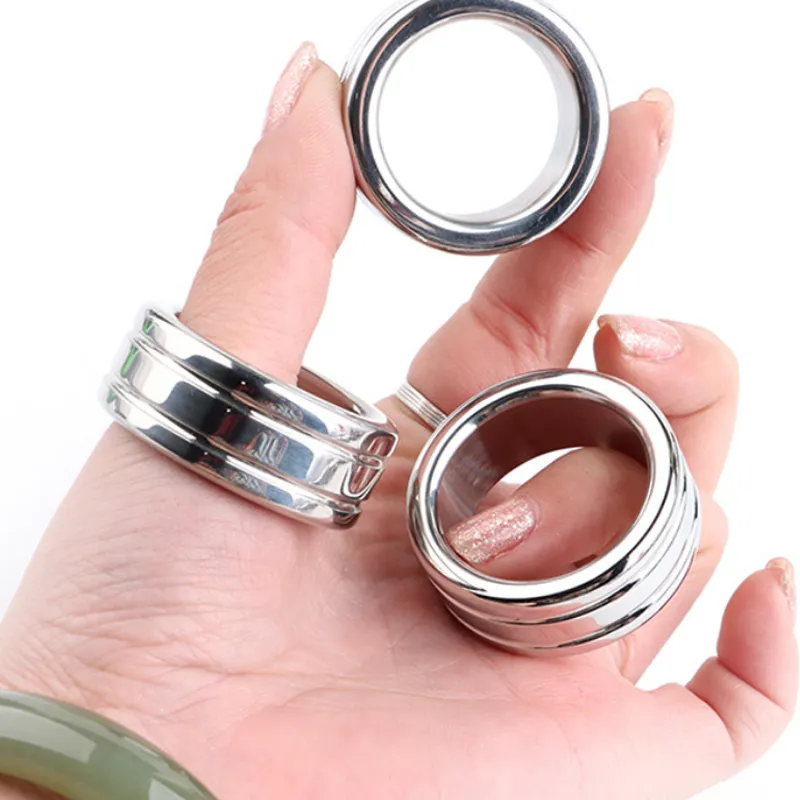 Stainless steel Cock Ring sexy Toys For Men Penis Foreskin Delay Ejaculation s Glans Barrier 18