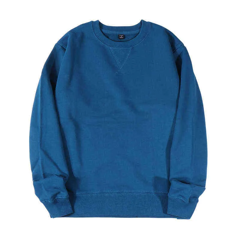 Obrix unisex Loose Cotton Pullover O-hals full ärm Comfy Sporty Casual Style Streetwear Sweatshirt för kvinnor och män T220726