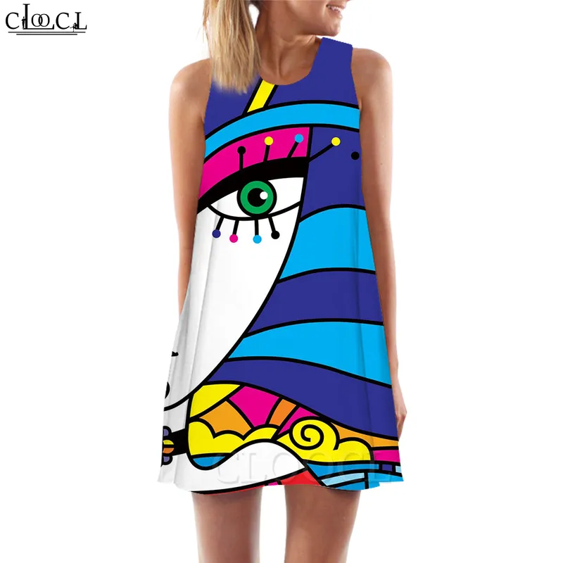 Bunte Polynesien Abstrakte Kunst Frauen Tank Tops 3D Gedruckt Lose Kleid Kurze Weibliche Weste Streetwear Ärmellos 220616