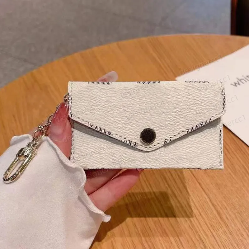 Luksusowy projektant Zamieszek na zamek torebki za uchwyt na karty Brown Wysokiej jakości skórzane portfele damskie torebki męskie portfel kredytowy Tra268t