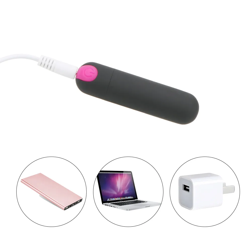 USB wiederaufladbarer Mini-Bullet-Vibrator, starke Vibration, G-Punkt-Massagegerät, 10 Geschwindigkeiten, leistungsstarkes sexy Spielzeug für Frauen