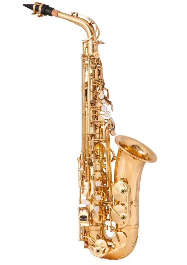 Saxophone Alto professionnel en laiton plaqué or, original en forme de clé 803, électrophorèse européenne, processus en or