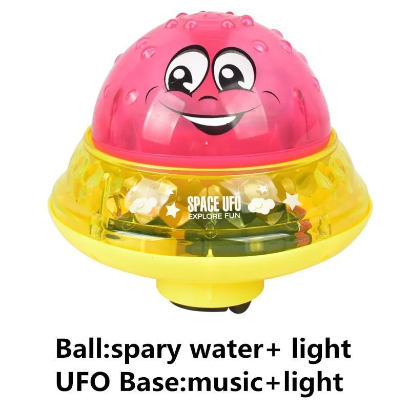 Игрушки для ванны спрей для водного светового музыки вращают шариковые детские игрушки для детского малыша в ванной комнате летняя игра вода 220531
