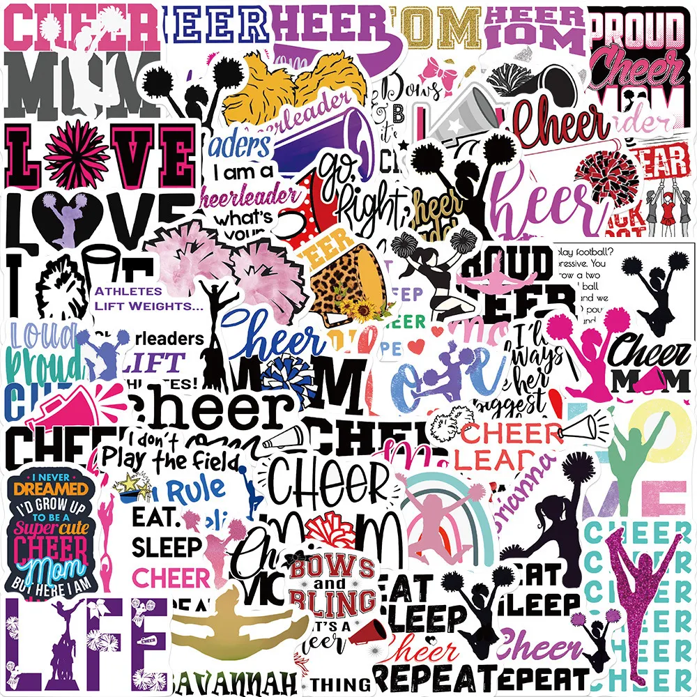 Nieuwe sexy 50 stcs Cartoon Cheerleaders Cheer graffiti stickers diy koelkast laptop gitaar bagage koffer waterdichte sticker sticker kinderspeelgoed