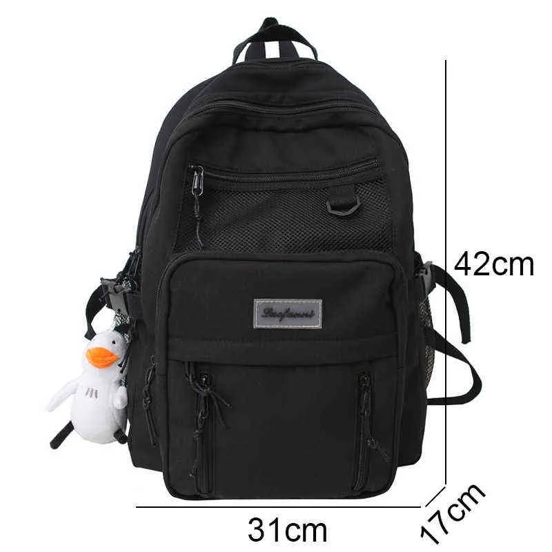 Trendy Dame Wasserdichte Net Tasche Neue Mädchen Nette Mesh Schule Tasche Frauen Rucksack Reise Mode Weibliche Kawaii Laptop College Rucksack