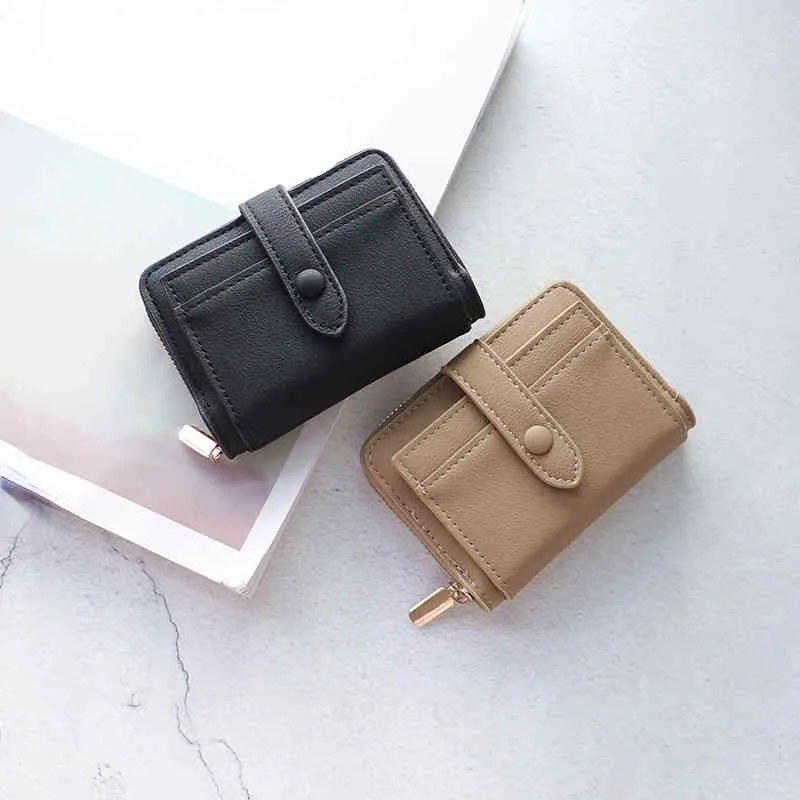 Small Temperament Multifunctional Zipper Small Wallet Women's Clip Card Bag Lovely Girl Wallets For Women