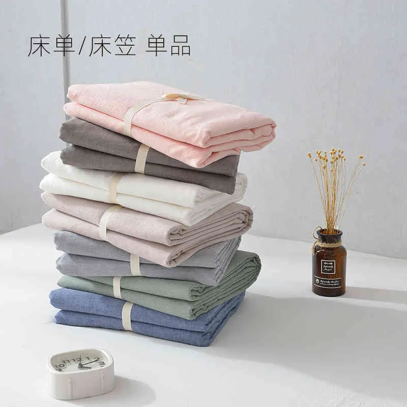 日本の印刷シートベッド良い製品洗浄綿フィットピュアシンプルシングルカラー