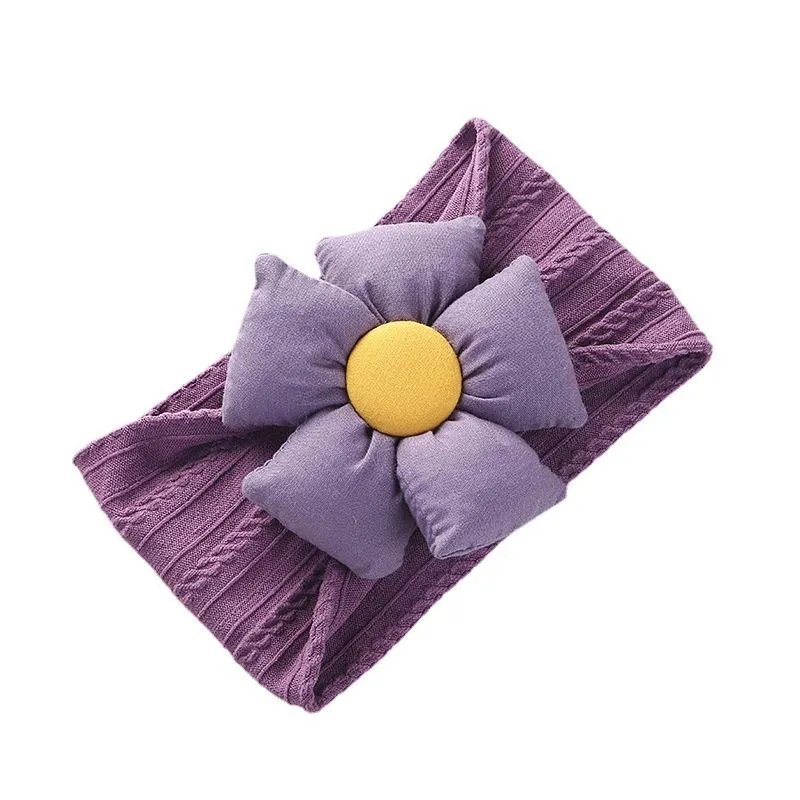 Bébé bébé bandeau coloré fleur doux en Nylon bandeau enfants enfants larges bandeaux accessoire de cheveux