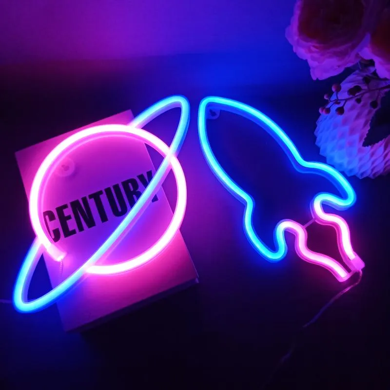 Nachtverlichting Stijlen LED Neon Light Teken Voor Kinderkamer Kinderen Slaapkamer Feest Bruiloft Decoratie Muur Kunst Lamp Kerst GiftNight Light233u