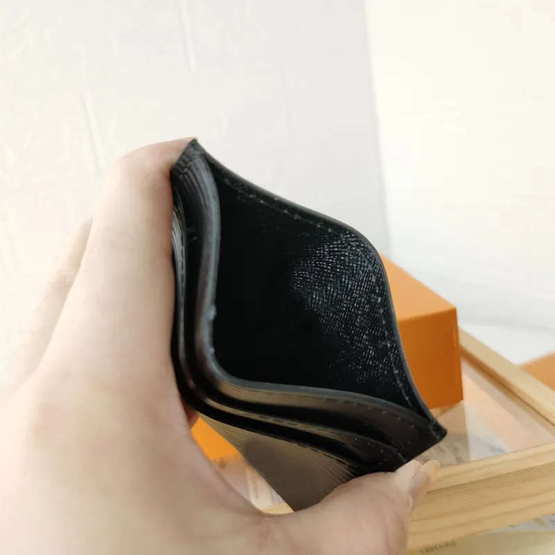 Klassische Männer Frauen Mini kleine Brieftasche Hochwertiger Kreditkartenhalter Slim Bank Cardinhaber mit Box Total 5 Card Slot310p