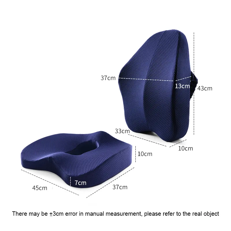 Bellek Köpük Koltuk Yastık Ortopedik Yastık Coccyx Ofis Sandalye Yastık Desteği Arka Bel Yastık Araba Koltuğu Kalça Masaj Setleri 220402