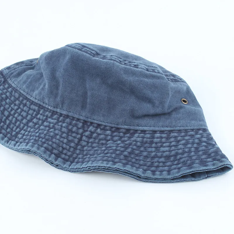 Harajuku Washed Denim Cotton Bucket Streetwear Fisherman Hats for Women Hip Hop Unisex Caps Bonnet Gorro 220617