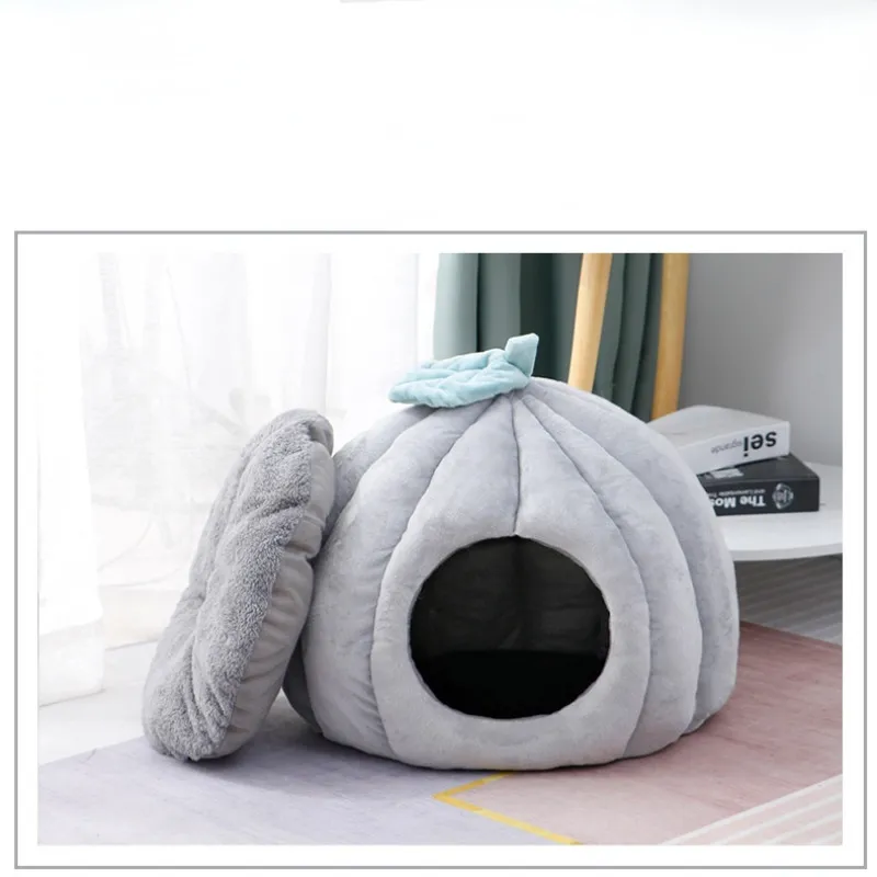 柔らかい豪華なペット猫ベッド犬のケネルの子犬ソファのクッションバッグハウスマットネスクのバスケットケージクレート子犬洞窟のような暖かい220323