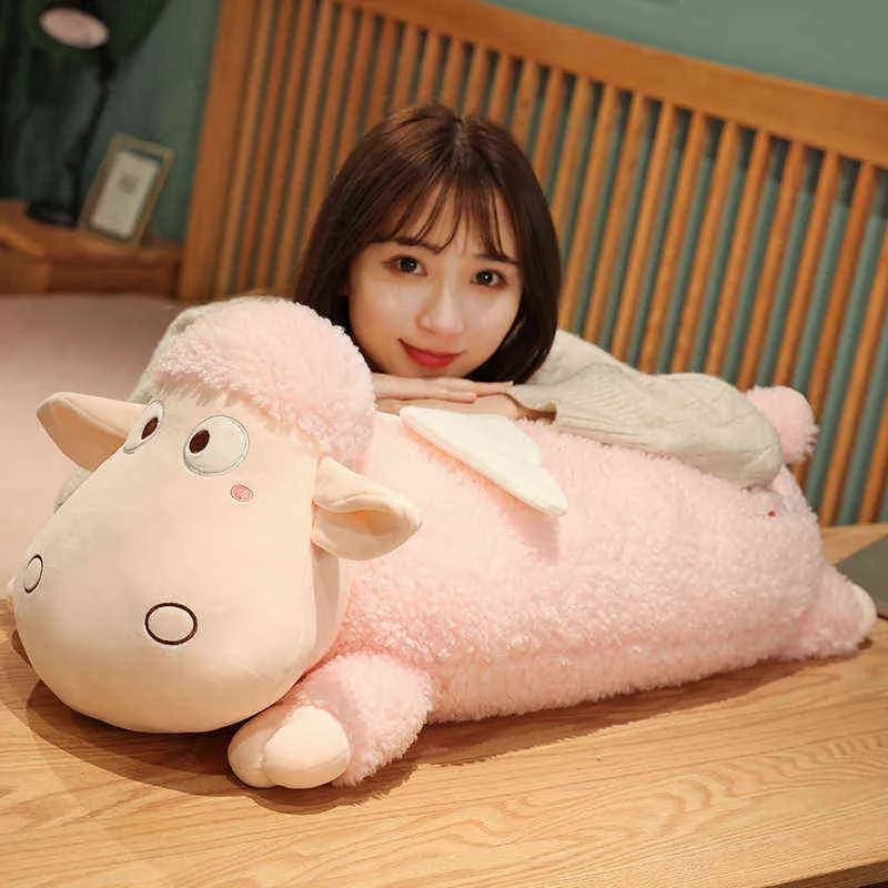 CM Piękne wypchane owiec uściski wielkości kreskówki anioł alpaca poduszka lalki dla dzieci prezent urodzinowy J220704
