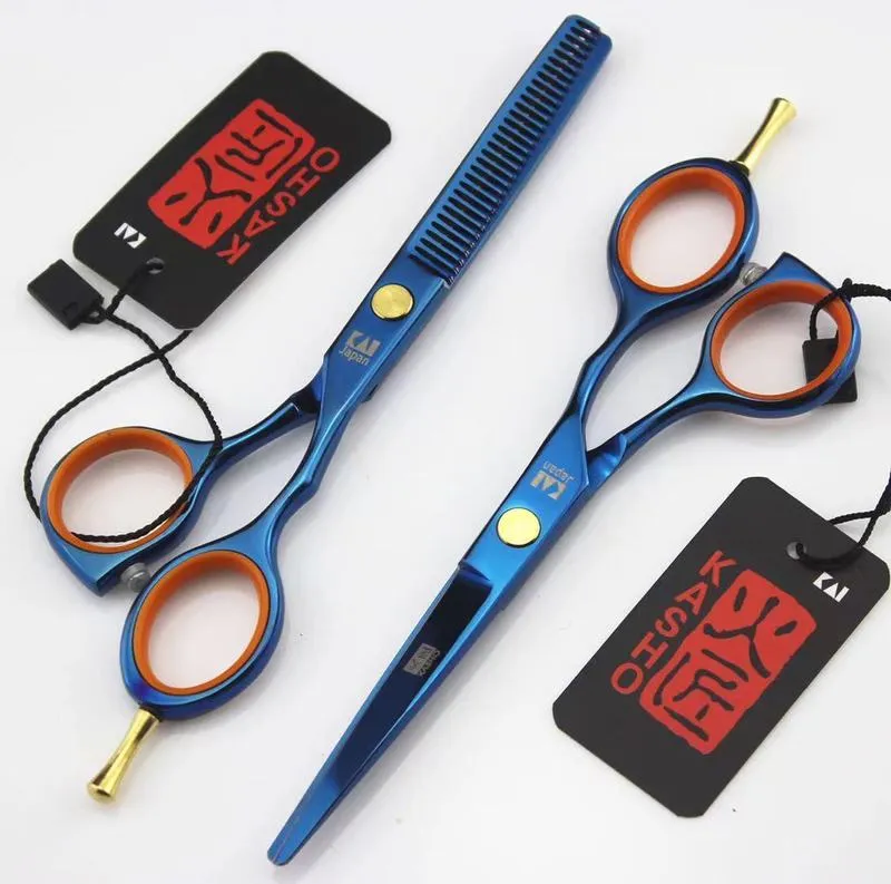 Kasho Professional 5.5 inch Salon Hair Scissors Barber Hairdressing ShearsCutting Thinning Styling Tool 220317