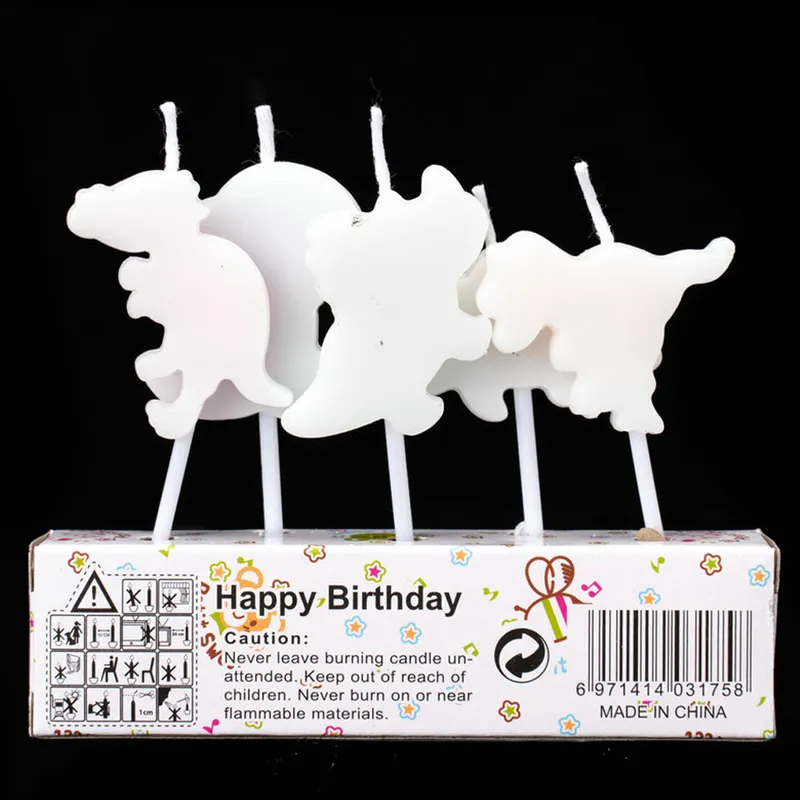 pack Śliczne dinozaur kreatywne świece rzemieślnicze Dziecięce przyjęcie urodzinowe kreskówka kreskówka no e Cake Dekoracja 220727