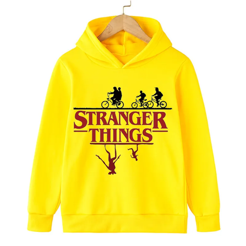 Hoodies Sweatshirts 4-14 yıl Çocuk Bebek Kız Stranger Things 4 Baskı 220823