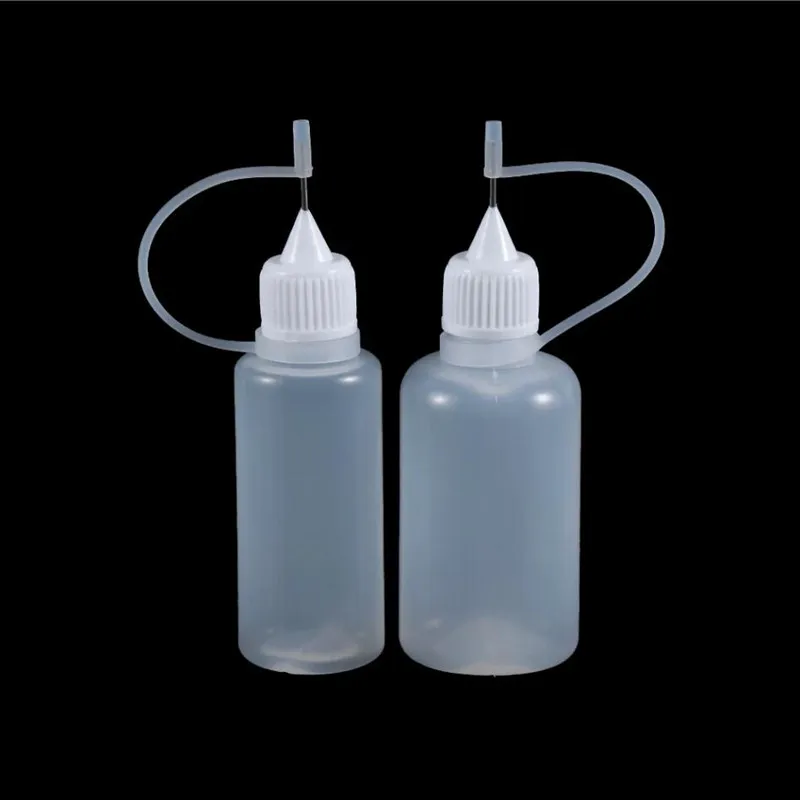 زجاجة إعادة الملء تلميح قضيب البلاستيك الضغط 10ML 30ML زجاجات قطارة مع إبرة تلميح قبعات ل الغراء diy