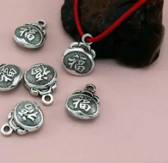 Tibetan Silber Lucky Bag Anhänger handgefertigt dekorativen Metalldiy -Schmuck -Legierungszubehör DF4S
