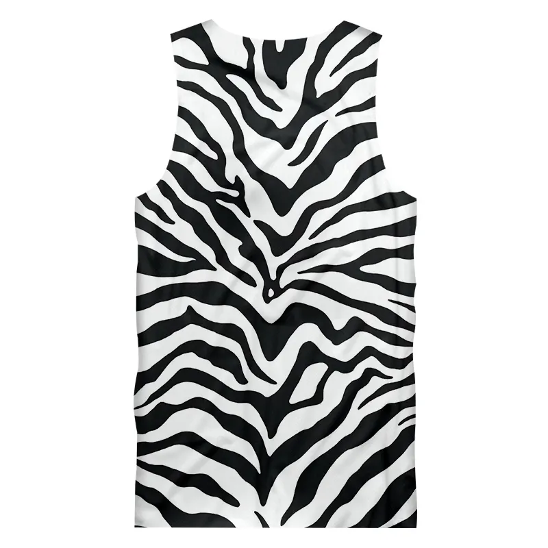 Ogbkb 3D tank tops mannelijke mode sportscholen luipaard vest print zebra strepen hiphop big size kleding man zomer mouwloze shirt 5XL 220331