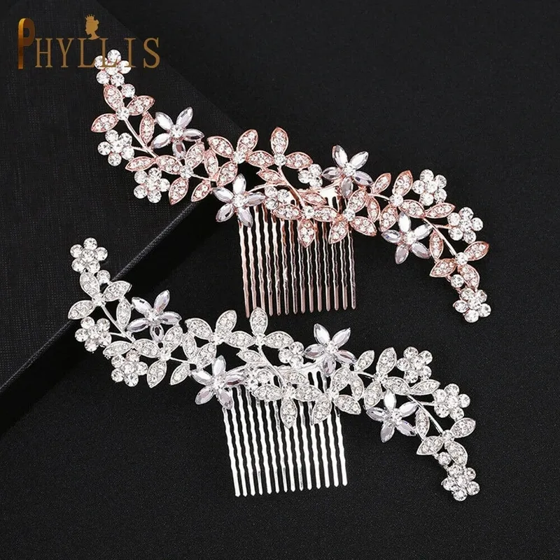 A37 Crystal Bridal Accessories Wedding Comb Diamond Bride Headpiece Pins Party Hair Jewelry 220726