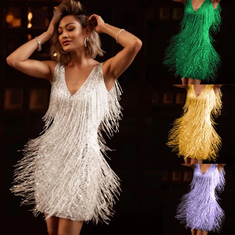 2022 paillettes verdi Crystal Mermaid Prom abiti sexy bolla senza schienale V collo o oro abito da festa formale personalizzato personalizzato