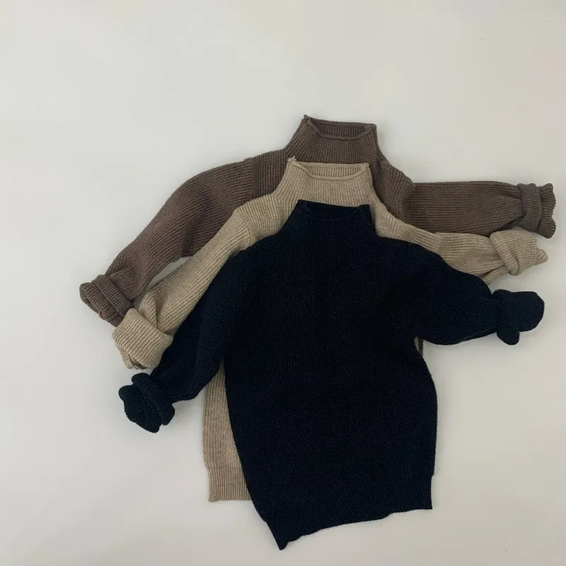 MILANCEL Frühling Kinder Pullover Jungen Strickwaren Solide Kurze Mädchen Pullover