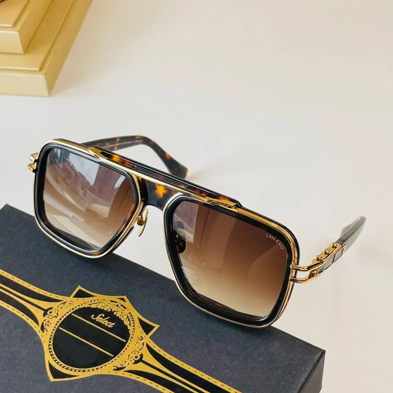 Мужские и женские дизайнерские солнцезащитные очки DITA GRAND LXN EVO 403 Металлические минималистичные солнцезащитные очки в стиле ретро Mach Collection Новый дизайн Masonry Cut Edge219j