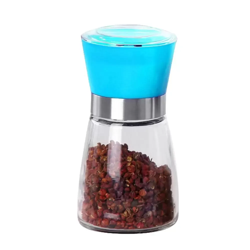 Portable Kitchen Salt Pepper Mill Grinder Bottle Seasoning Jar Holder Container