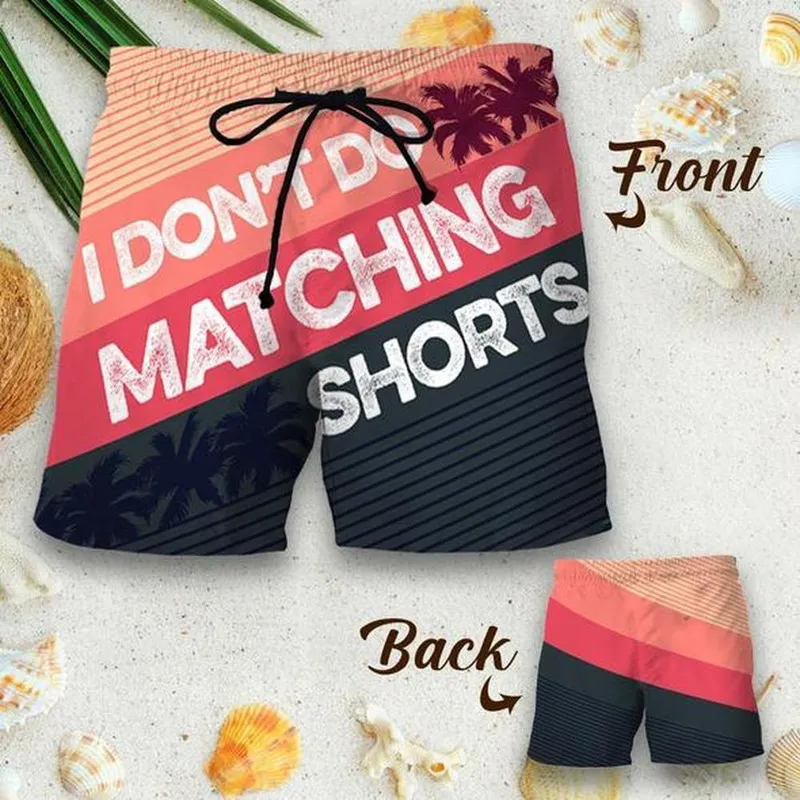 CLOOCL Couple Matching I Dont Do Shorts 3D Printed Casual Shorts Men Women for Couple Outfit Fashion Beach Shorts Drop W220616