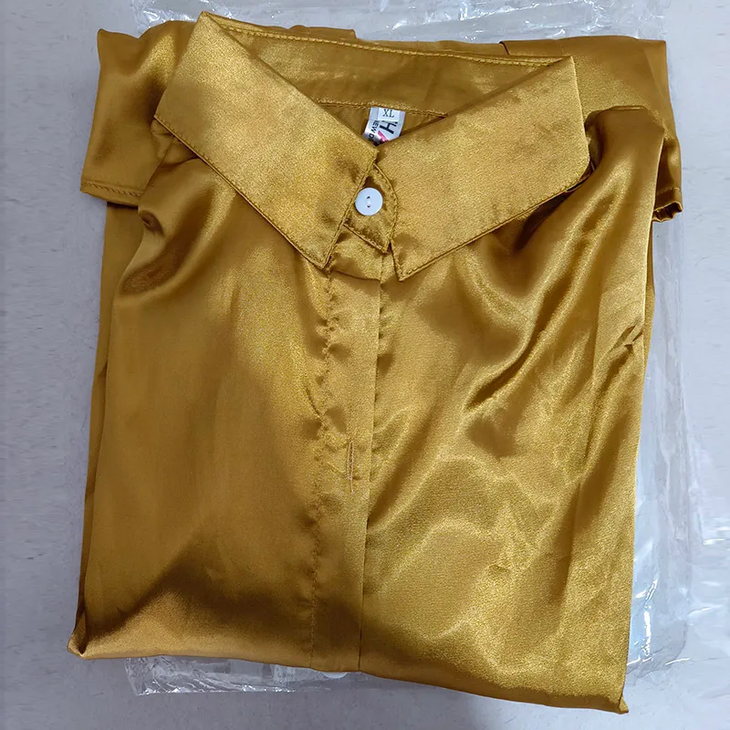 Merk Kwaliteit Luxe Vrouwen Shirt Elegant Office Button Up Lange Mouwen Momi Zijde Crêpe Satijn Blouses Business Dames Top 220623