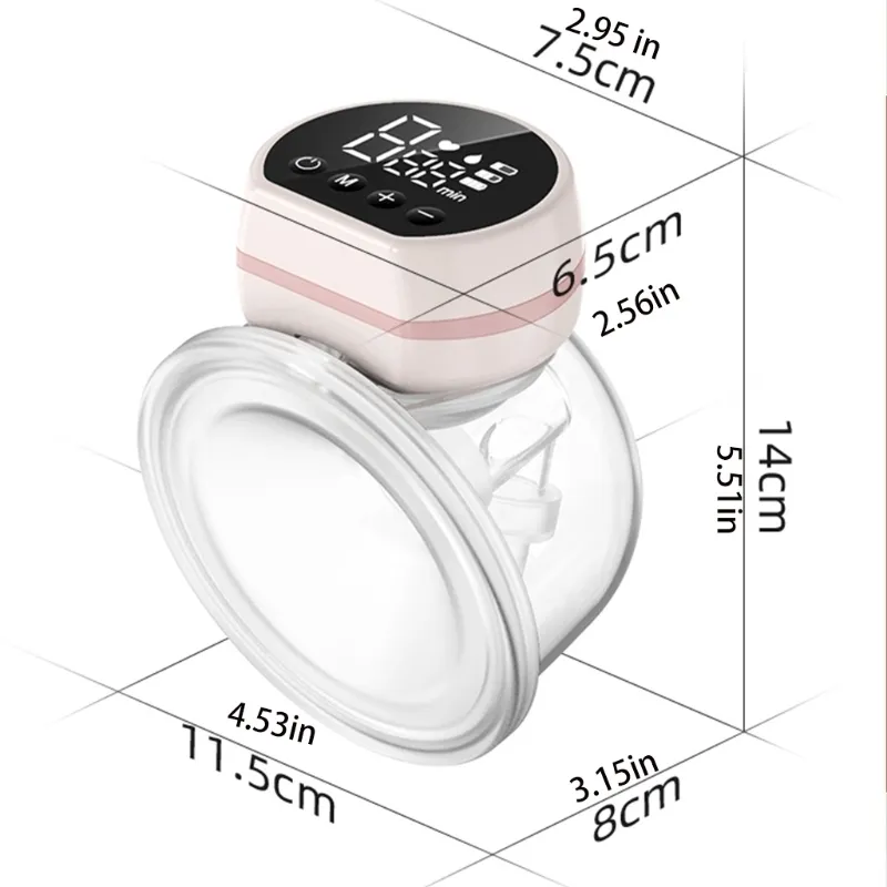 Electric Wearable Hand Free Wearable Breast Cup BPA-free Breast Feeding Milk Collector USB Rechargeable 220524