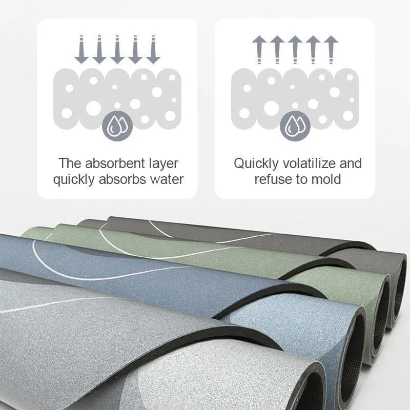 Super absorbant tapis de sol Textile séchage rapide salle de bain cuisine tapis antidérapant résistant à l'huile facile à nettoyer tapis de bain goutte 220401