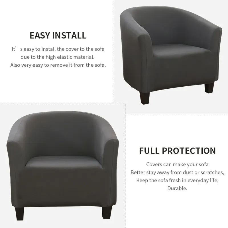 Housse de canapé 1 place housse extensible pour fauteuil canapé salon meuble monoplace élastique 220617