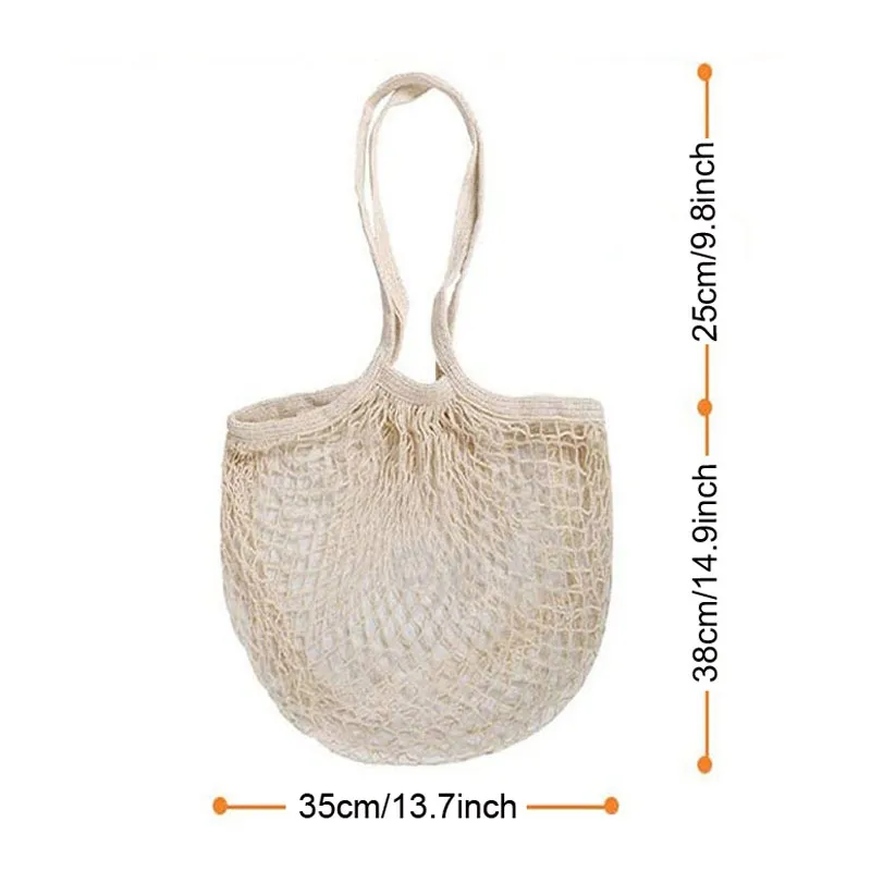 Cotton Mesh Net Handbags Vegetable Fruits Shopping Bag Reusable Hollow Out Storage Pouch Household Grocery Storage Bags BH6466 TYJ