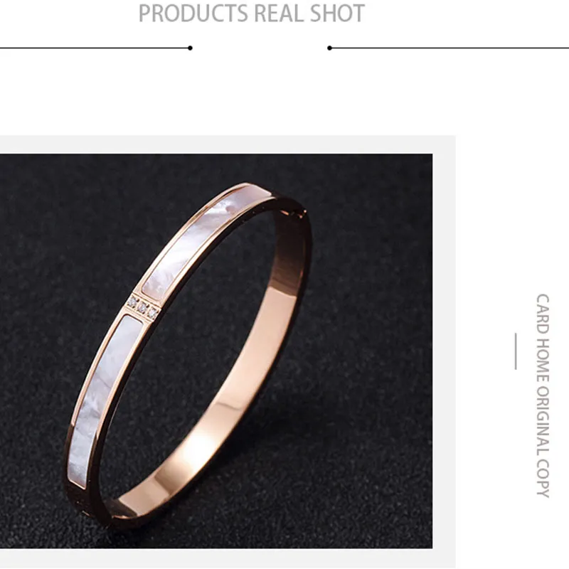 Bangle de conchas mulheres aço inoxidável Casal Bracelet Gold Men Jóias da moda Valentim Day Gift for Girlfriend Accessories Wholesale