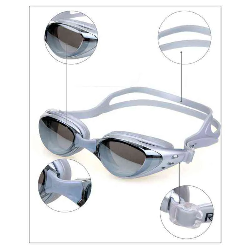 Simig skyddsglasögon Anti-dimma UV-skydd Justerbara män Kvinnor Vanliga plätering Professionell simglasögon Clear View Eyeglasses G220422