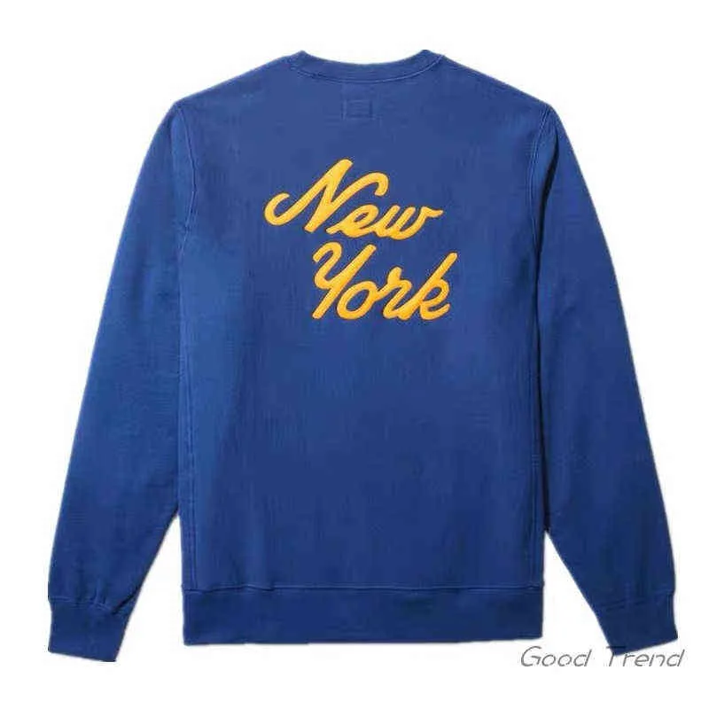 Blue embroidery NOAH Sweatshirts Crewneck Men Women High Quality Patchwork Heavy Fabric Yellow Noah Oversized Hoodie T220802
