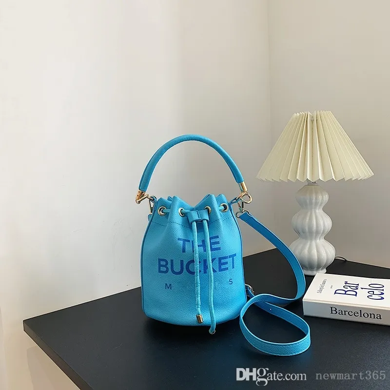 Famoso The Balde Bolsa Designer Bolsa Crossbody Bag Fashion String Buckets Pu Multi Color High Quality2170